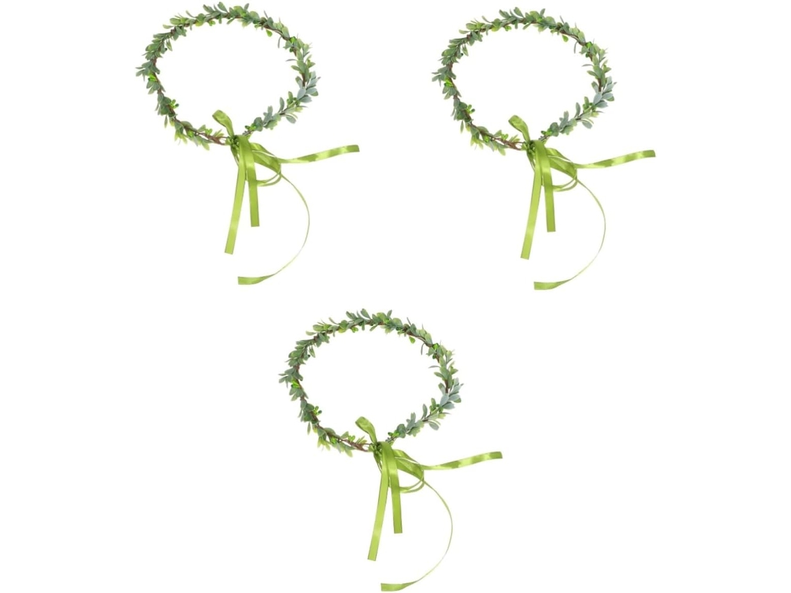 Tiara De Ráfia Trançada Em 3 Peças Para Damas De Honra E Eventos Especiais.