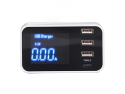 Carregador Usb Laxiscreed Com Visor Digital Led E Compatível Com 100-240v