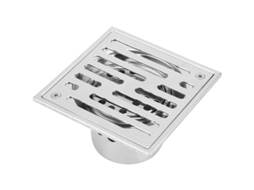 Ralo de Chuveiro quadrado em Aço Inoxidável, 150x150mm AQUAFORGE