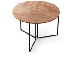Mesa De Jantar Yaprak Pin Atlântico Redonda 4 Pessoas 100 X 100 X 72 Cm
