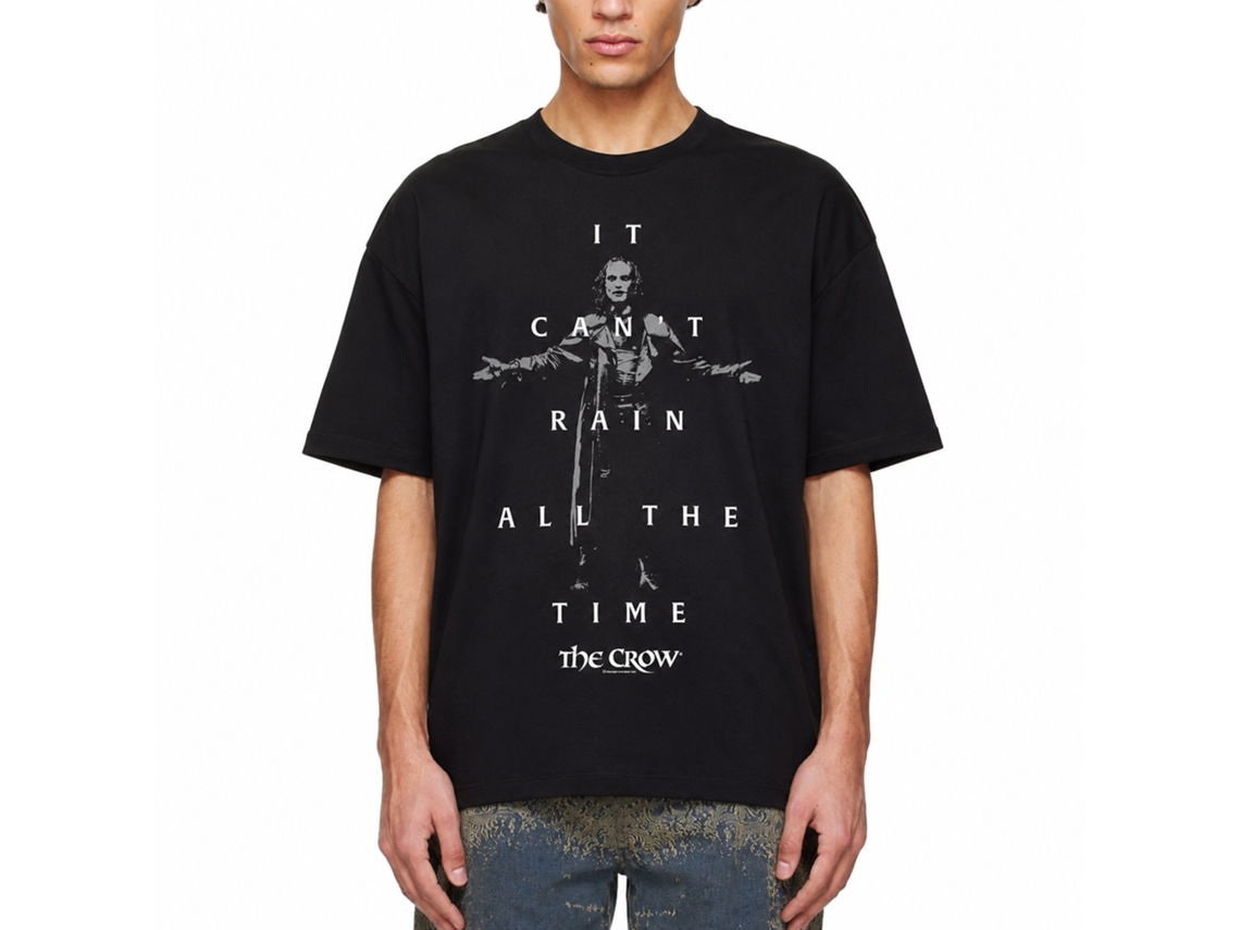 Rockinstone The Crow Movie Cant Rain Quote And Photo Black Adult T-shirt Size:m