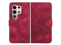 Capa De Couro Para Celular Com Estampa De Cabeça De Elefante E Cordão