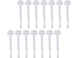 Conjunto de 50 pincéis para esmalte, acessórios essenciais em plástico branco.