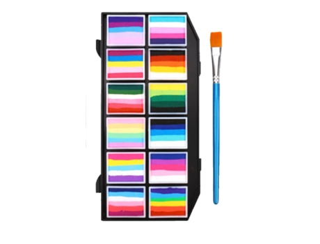 Paleta 12 Cores De Pintura Corporal Solúvel Em Água Charm For You