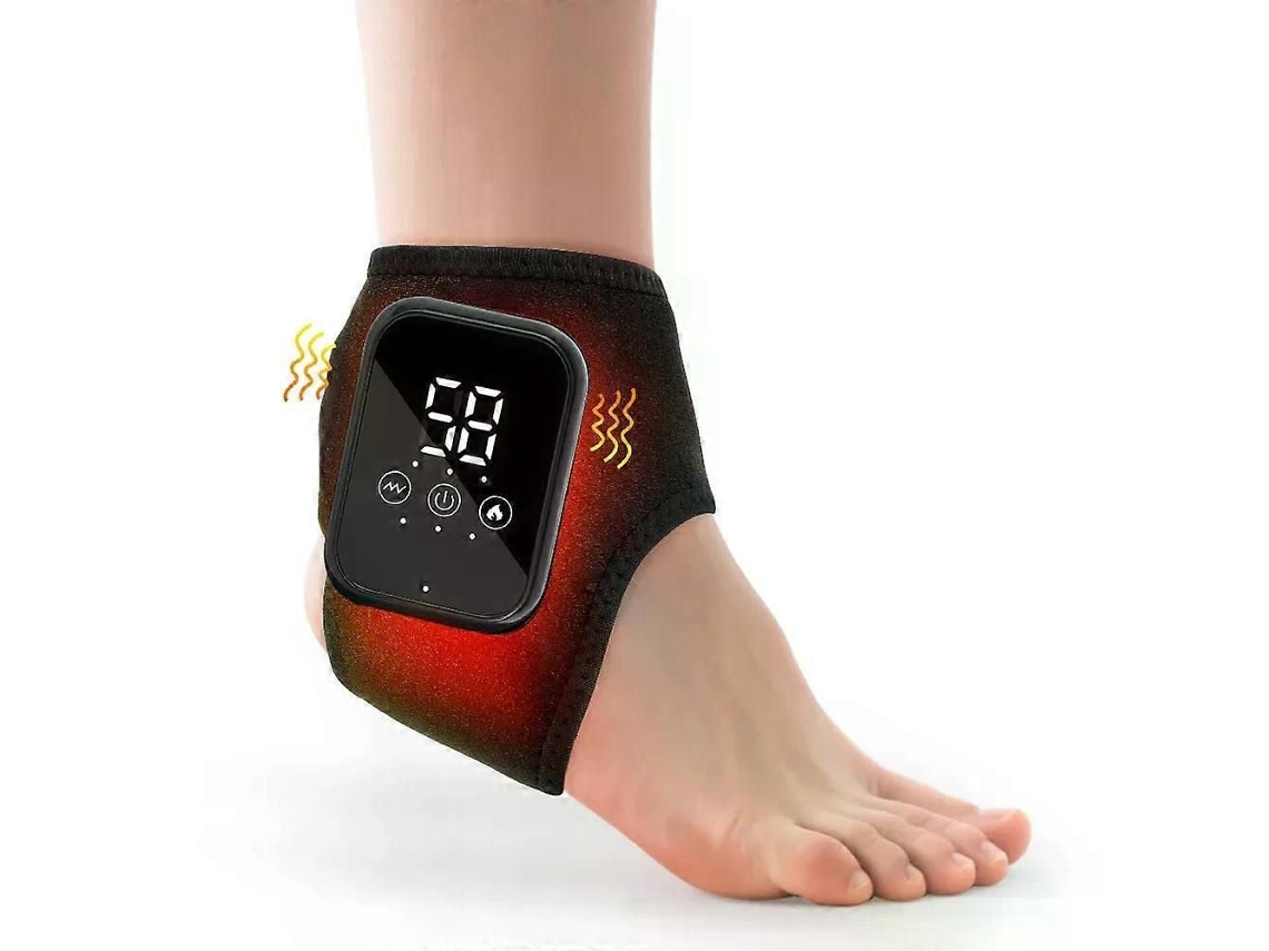 Massageador Elétrico Para Os Pés Com Função De Massagem Na Sola E Tornozelo, Dispositivo Vibratório Aquecedor Relaxamento Al