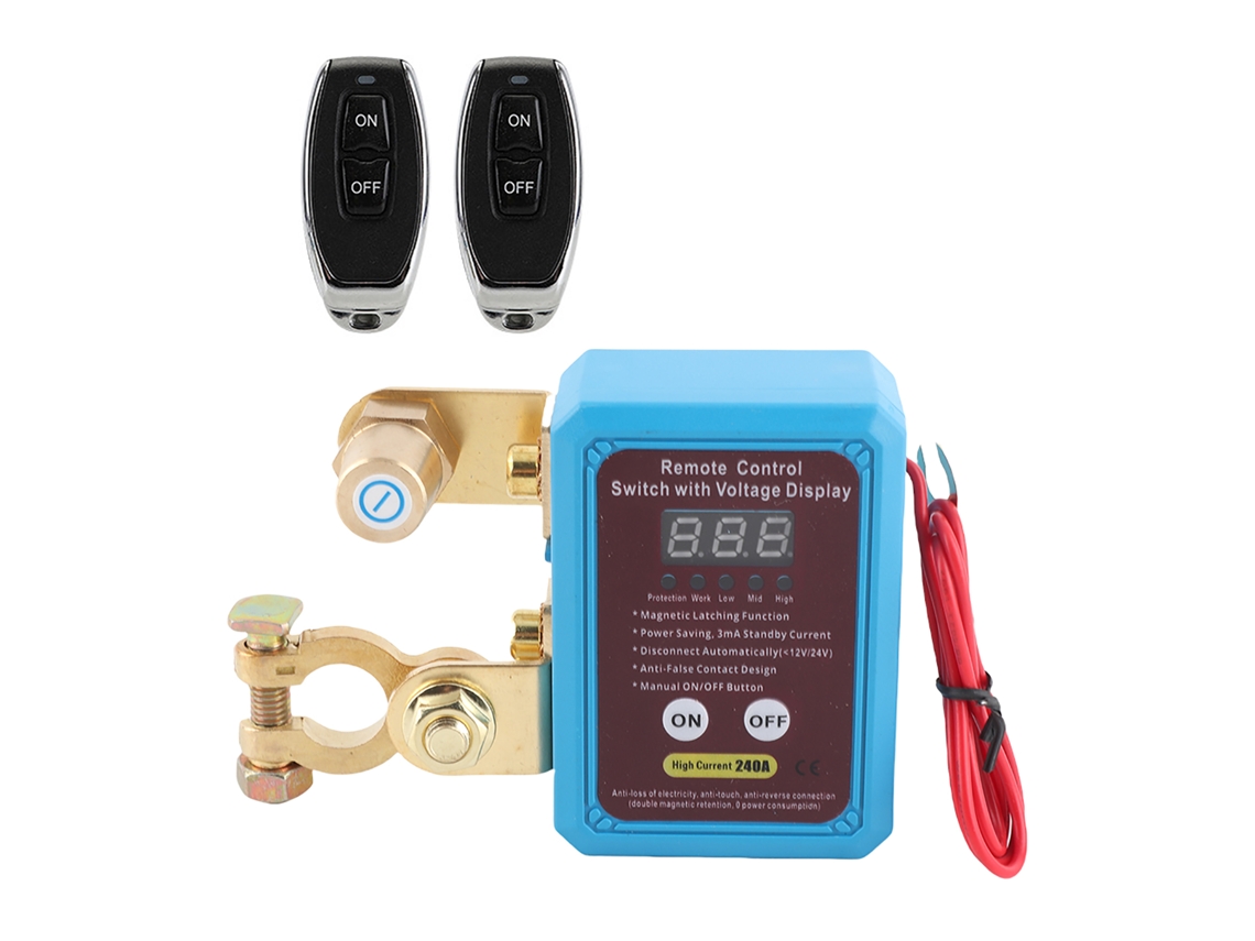 Interruptor De Bateria De Carro Universal 12v/24v Com Proteção Anti-fuga E Controle Inteligente