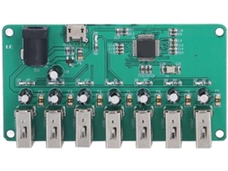 Hub Usb 2.0 De 7 Portas, Módulo Pcb Plug And Play 5v Dc Com Indicador