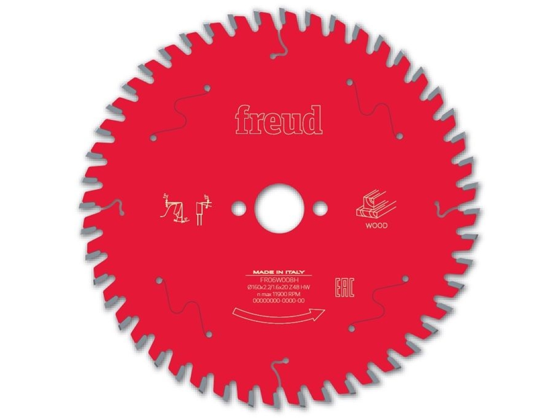 Lâmina de Serra Circular para Madeira 48 Dentes D216Mm Freud F03Fs09750 BOSCH