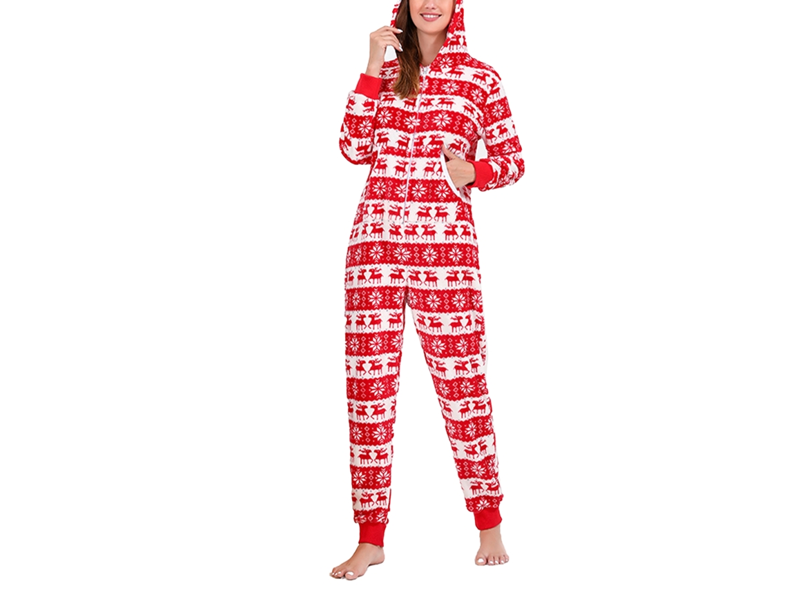 Laxiscreed Pijama Natal Com Flocos De Neve, Capuz E Bolsos Para Crianças De 4-5 Anos E Família
