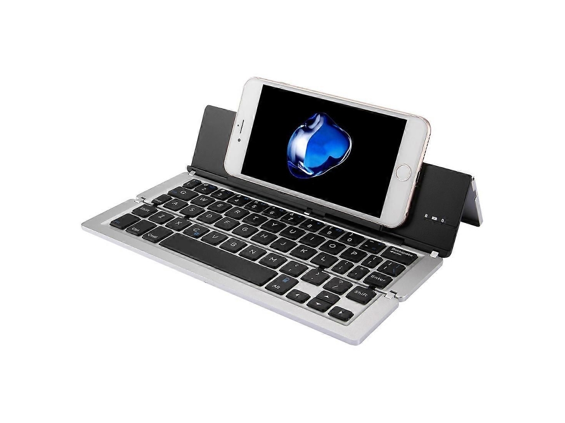 Teclado Bluetooth Dobrável, Ultrafino e Recarregável F18 com 58 Teclas e Suporte. TAISHENGDA
