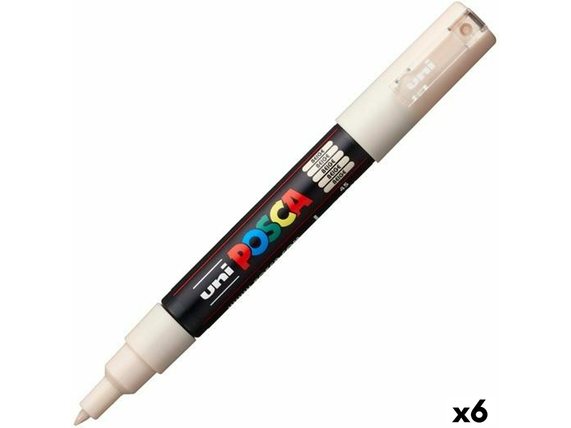 Marcador POSCA Pc-1M Bege 6 Unidades