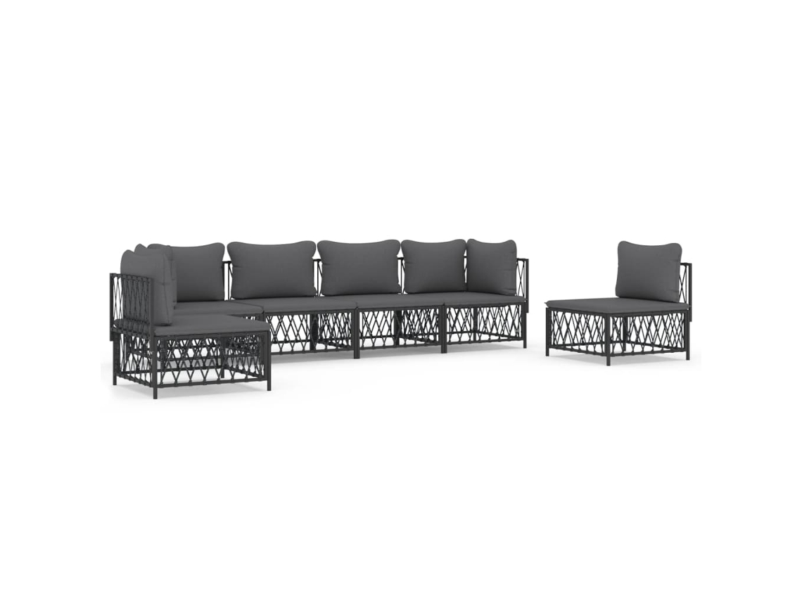 Garden Lounge Set, Garden Lounge Sets Vidaxl Antracite Aço (n/a)