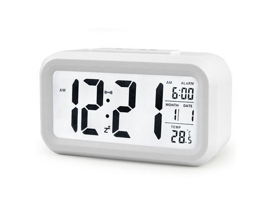 Grande Tela Lcd Silencioso Relógio Eletrônico Com Luz Inteligente Slowmoose