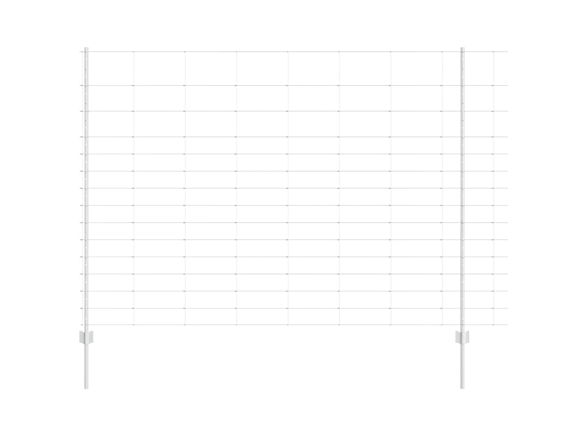 Conjunto 1 Cerca Externa Vidaxl Prateado Aço (25 X 1,6 M)