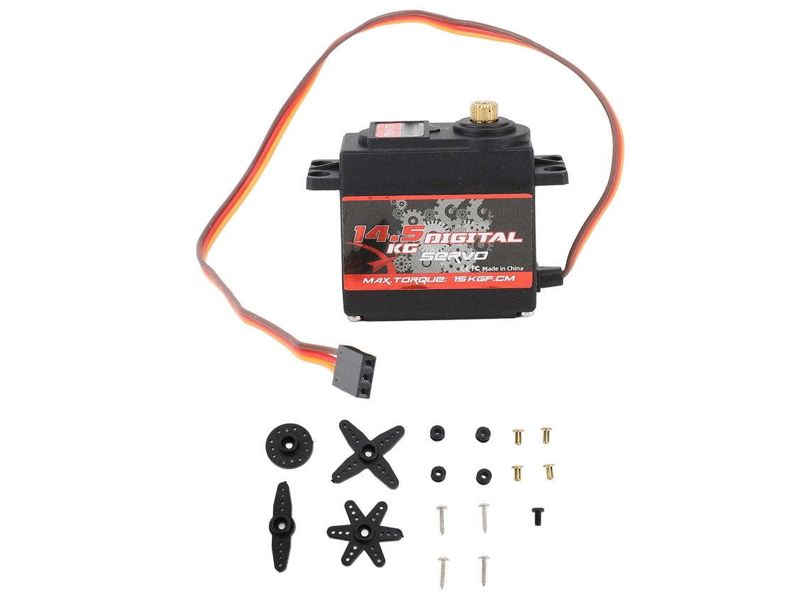 Servo Motor Rc 14.5kg De Alta Torque Engrenagem Metal Digital Para Carro Crawler Barco Robô Diy