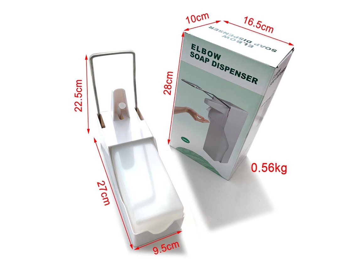 Dispensador de Sabão Manual de Parede, 1000ml, com pressão de cotovelo, para casa ou restaurante | S/MARCA