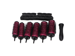2026 set de 6 Cepillos Redondos para Pelo com Cabo Ergonômico e Dentes de Nylon Macio para Secagem Ao Ar