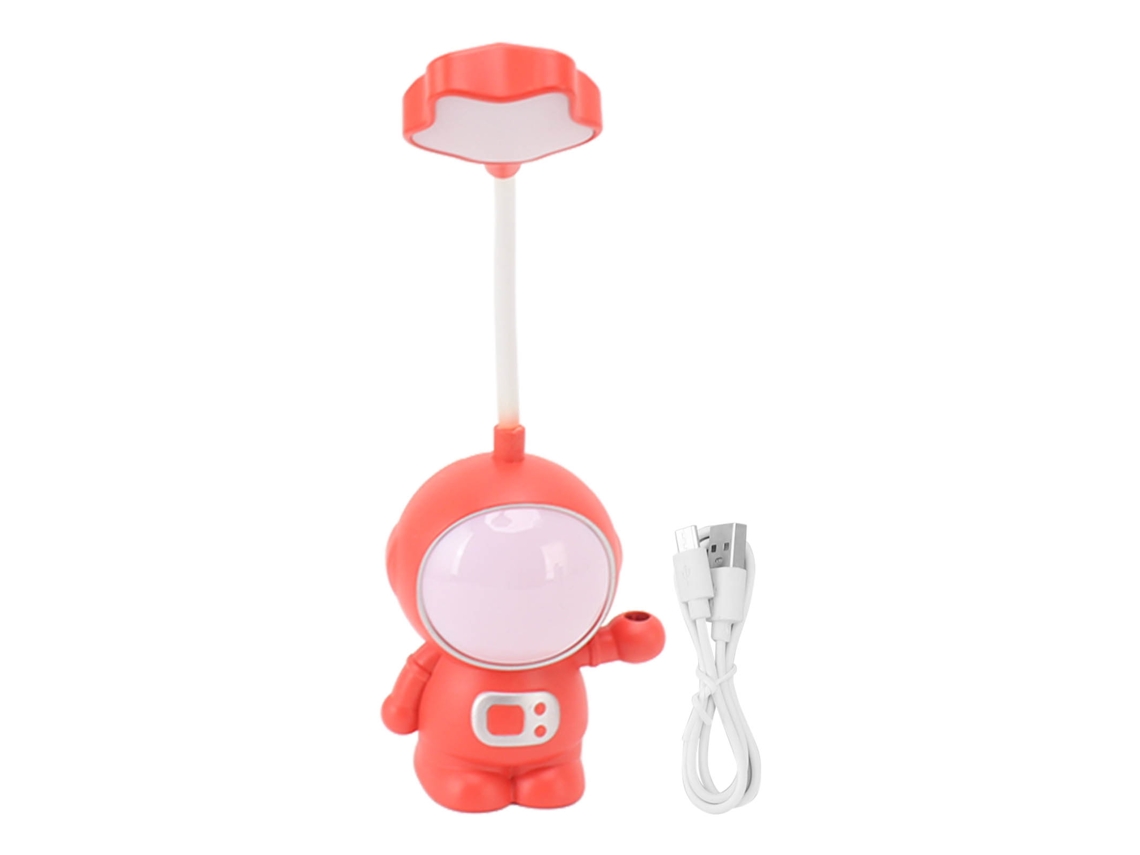 2026 lâmpada de Mesa de Noite Led 3w Carga Usb Protectora de Olhos Forma Única Portátil Luz Suave Quente para Dormitório Vermelha