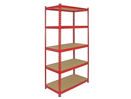 Estante MONSTER RACKING Z-Rax De Aço Sem Parafusos (Vermelho - 90x45x183cm)