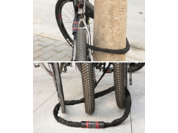 Lurelia Cadeado Bicicleta, Antirroubo, Código, Vermelho, 60cm