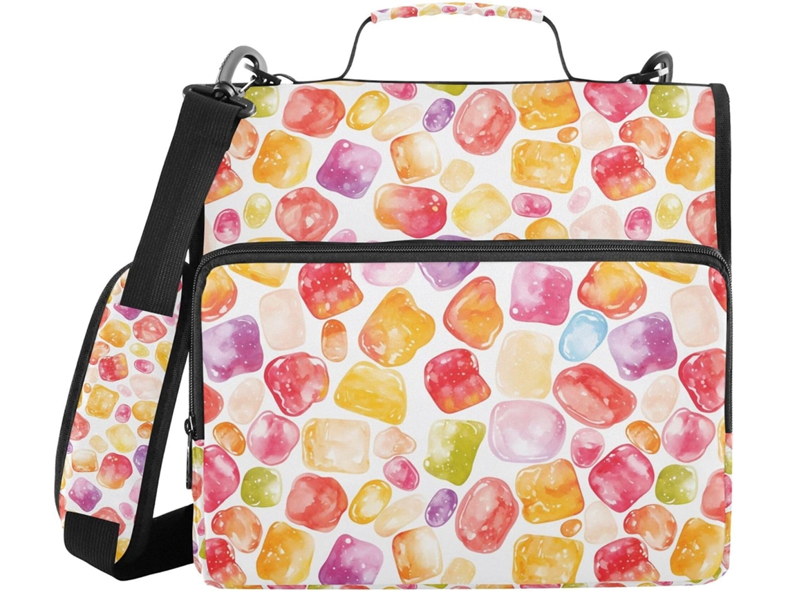 Massa Resistente Com Ziper E Alça, Bolsas Diversas, 3 Lápis Aquarela, 3 Carimbos, Portfólio, Organizador