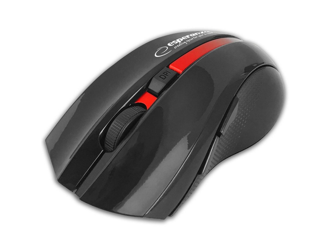 Rato ESPERANZA Em129R Preto Vermelho Bluetooth Bluetooth 5
