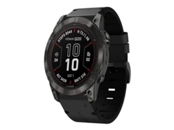 Bracelete Para Garmin Fenix 7s Pro (42mm) - Couro - Fivela De Aço (20mm) Preto
