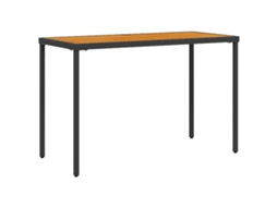 Mesa de jardim com tampo em acácia MAISON EXCLUSIVE Vime Pe Preto (115x54x74 cm)