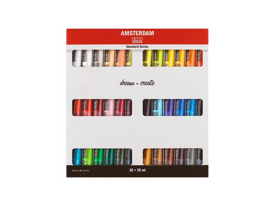 Acrílico Amsterdam Estojo 20Ml 36 Cores