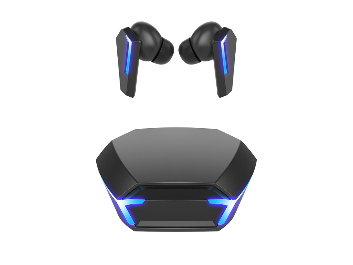 Auriculares Sem Fio Binaural Tws  para Jogos com Display Digital Bluetooth de Baixa Latência