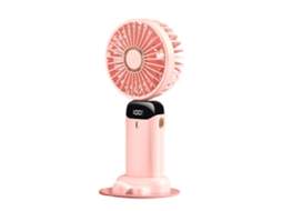 Mini Ventilador Portátil Para Uso Externo Com Suporte Para Bateria Dupla, 5 Velocidades, Para Atividades Ao Ar Livre, Em Ambientes Internos