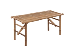 Maison Exclusive - Banco De Jardim Dobrável Com Almofadão 118 Cm Bambu