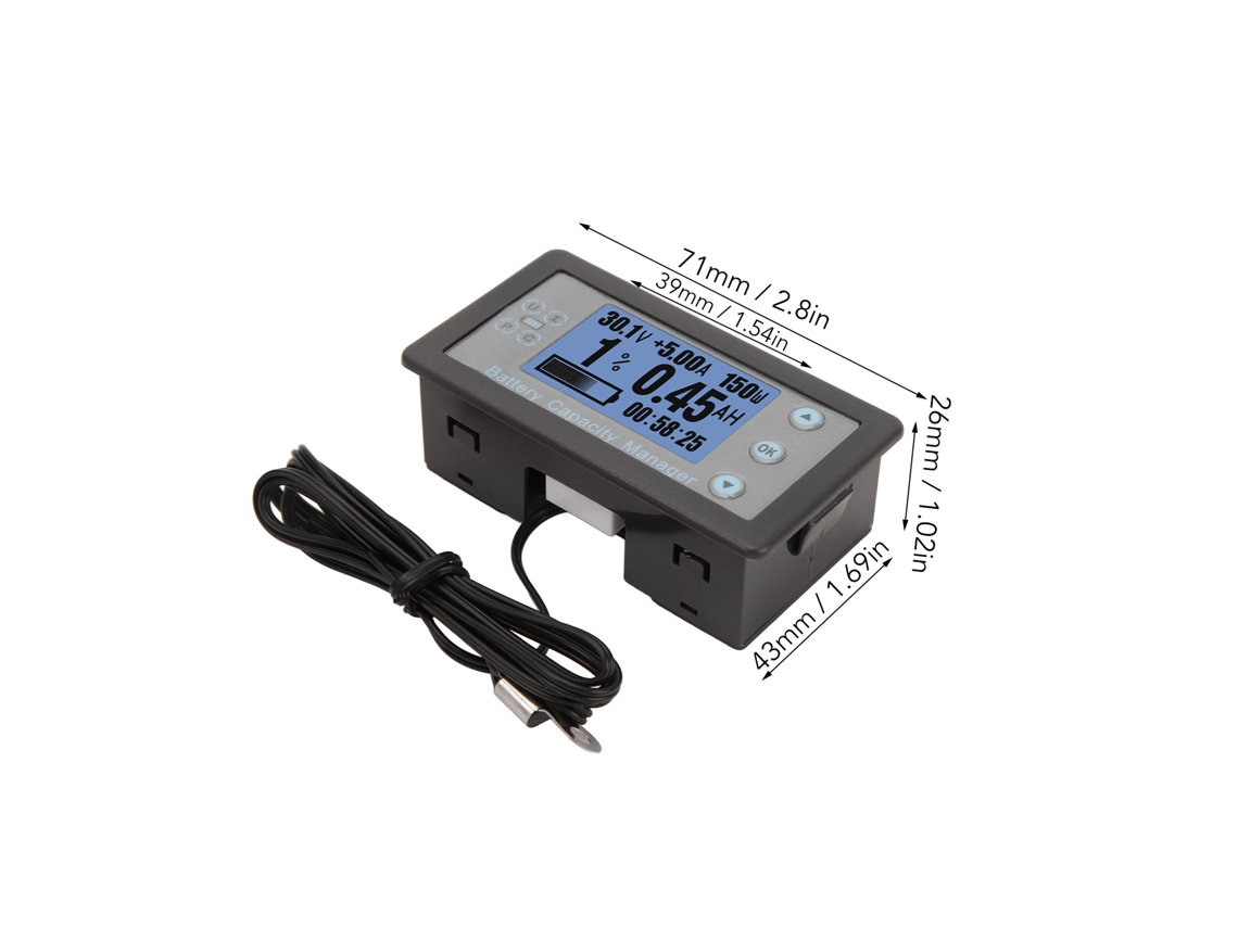 Laxiscreed Bateria Com Contador De Coulomb E Display Lcd Para Gestão Bluetooth