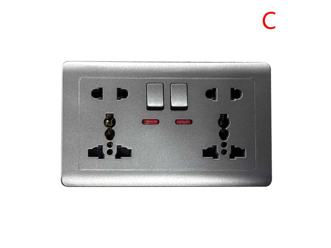 Tomada Usb Padrão Europeu Cinza, Tomada de Parede Embutida no Painel C BRILVIBERA