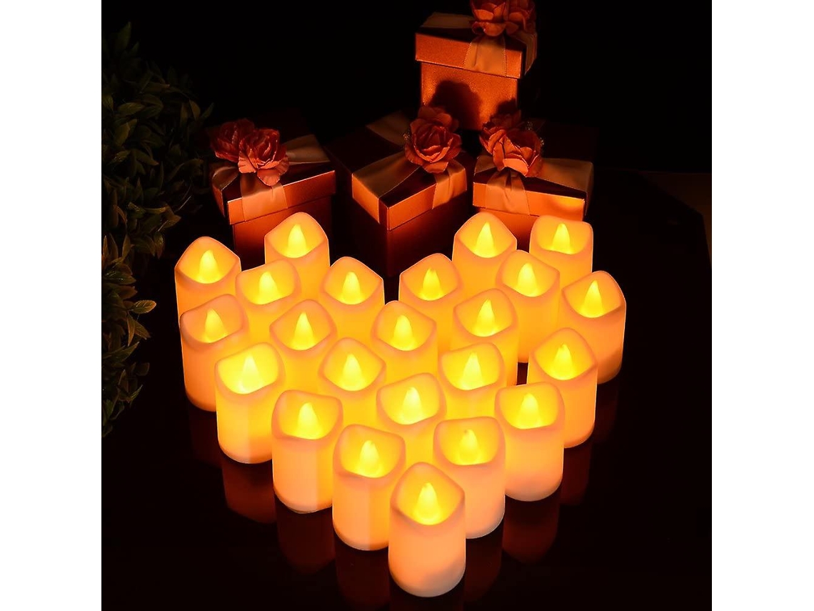 Omni 24 Velas Led Sem Chama, Velas Elétricas Piscantes para Decoração Interior e Exterior, Natal, Páscoa, Casamentos, Festivais