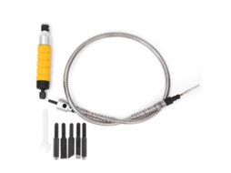 Kit De Ferramenta De Caveira Elétrica Para Madeira Com 5 Pontas Chave E Eixo Flexível