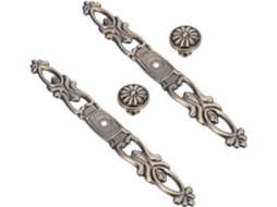 Conjunto De 2 Puxadores Retrô Europeus Collbath, Fácil Instalação, Acabamento Em Liga De Zinco Bronze, Design Ergonômico