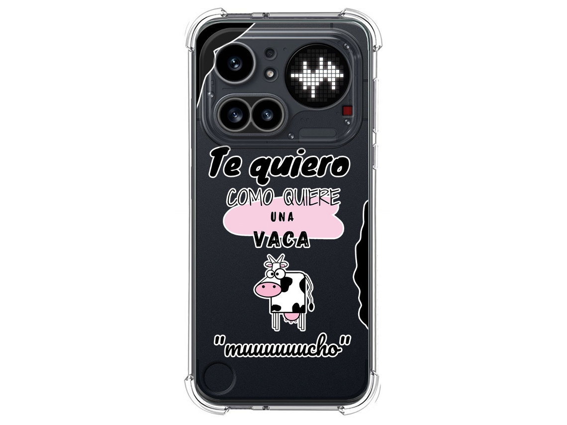 Capa Tumundosmartphone De Silicone À Prova De Choque Para Nothing Phone 4a Pro 5g Com Estampa De Vaca Em Estilo Cartoon