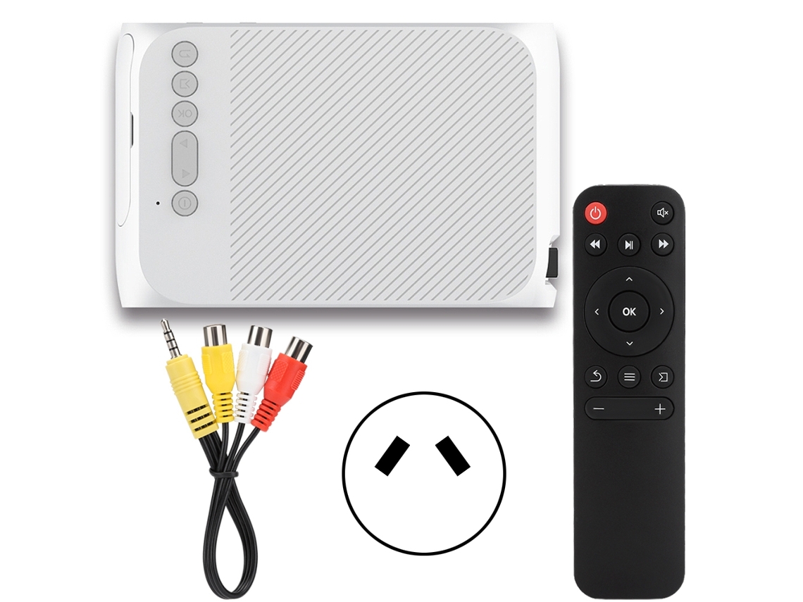 Mini Home Micro Projetor EOOCOO (hd 1080p Branco)