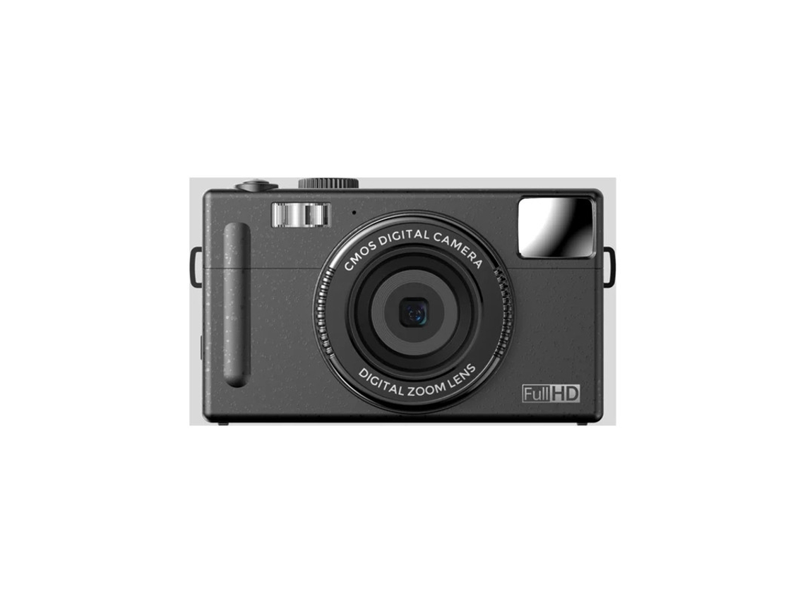 Câmera digital compacta 1080p 48mp Tela LCD de 3,0 polegadas Foco automático Zoom digital 16x Antivibração Flash integrado Preto Yizhood