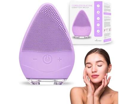 Limpador de Vibrador de Silicone para Limpeza Facial Violeta