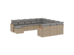 Garden Sofa Set, Garden Sofa Sets Vidaxl Bege Rattan / Vime (n/a)