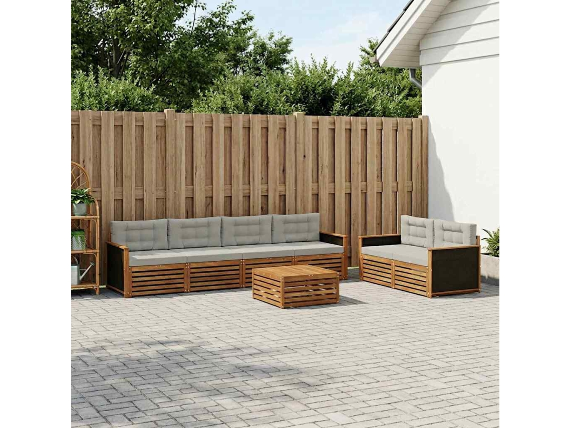 Vidaxl Conjunto De Sofás Para Exterior 7 Unid. Poliéster