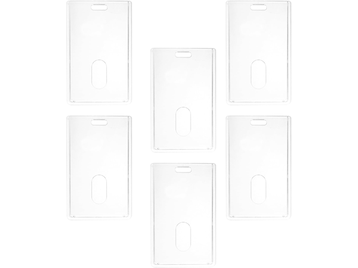 Porta- Crachás Profissionais, Conjunto De 6 Peças, Acrílico Transparente, Design Prático E Fácil De