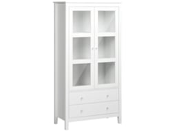 Estante para Escritório e Sala 2 Portas Vidro Prateleiras Gavetas 80x40x160 cm S/MARCA