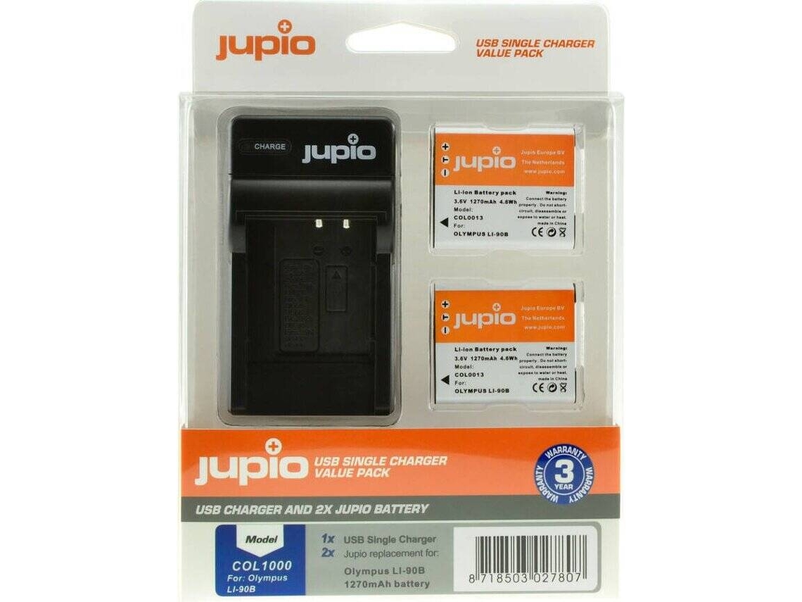 Kit JUPIO 2 Baterias LI-90B/LI-92B + Carregador