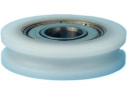 1-roda Redonda De Nylon E Plástico Com Ranhura Em U, 10x35x9 Mm, Com Rolamentos Para Portas E Janelas
