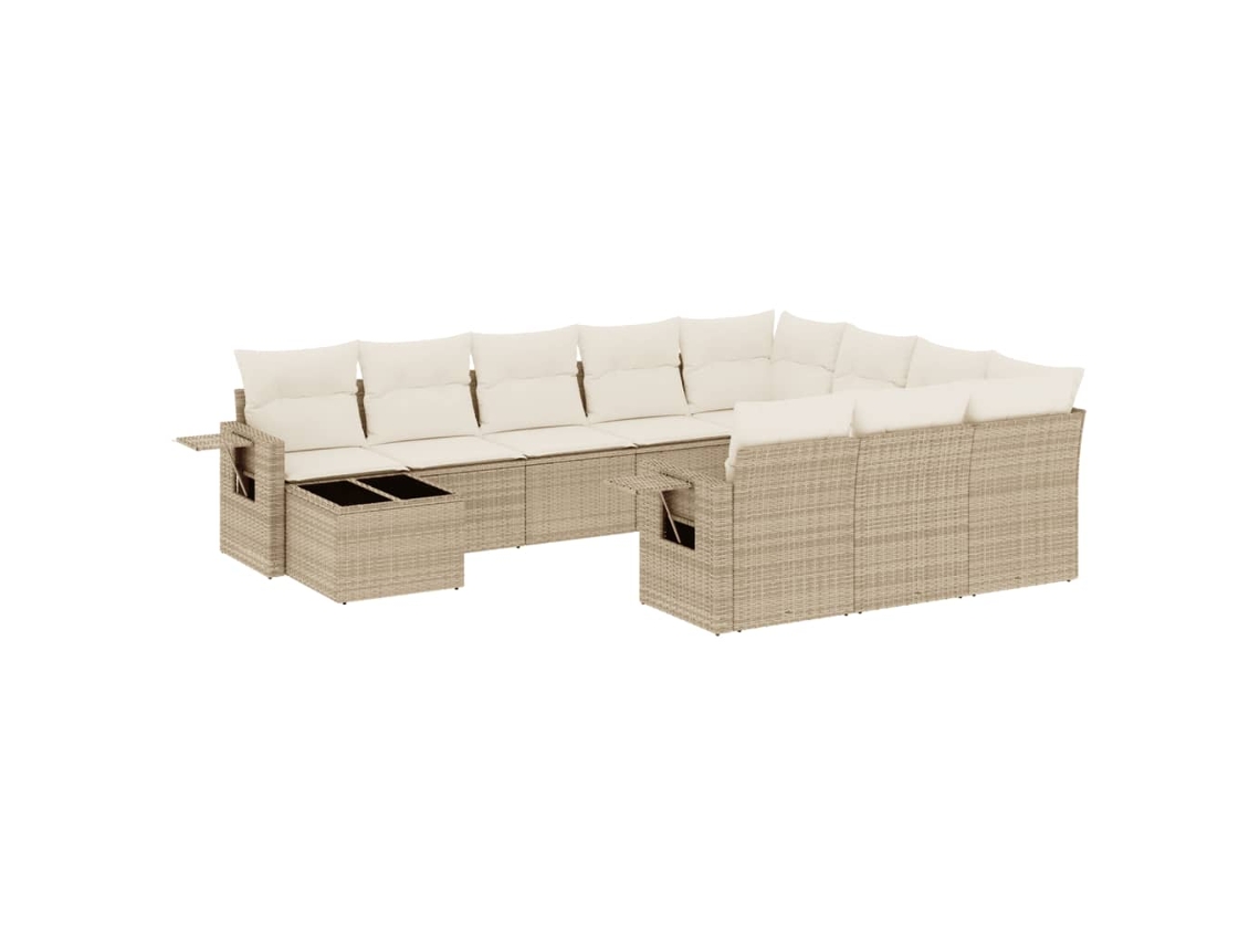 Garden Sofa Set, Garden Sofa Sets Vidaxl Bege Rattan / Vime (n/a)