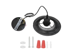 Rebe-lâmpada Suspensa De Ferro Forjado Led Nórdica Inovadora Para Sala De Estar Decoração Ac85-265v Preta