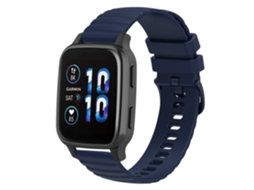 Bracelete de Smartwatch para Garmin Forerunner Sq2 Music 20mm Padrão de pontos ondulados de silicone de cor sólida (azul marinho)